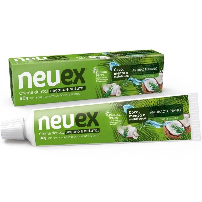 Creme Dental Vegano E Natural Antibacteriano Neuex 90G - Creme e